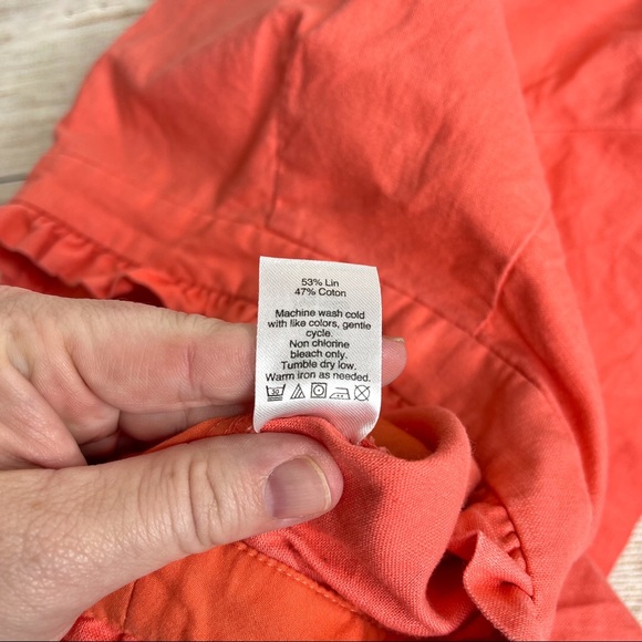 Women's JCrew Coral Ruffle Shorts Size 2 - Picture 5 of 6